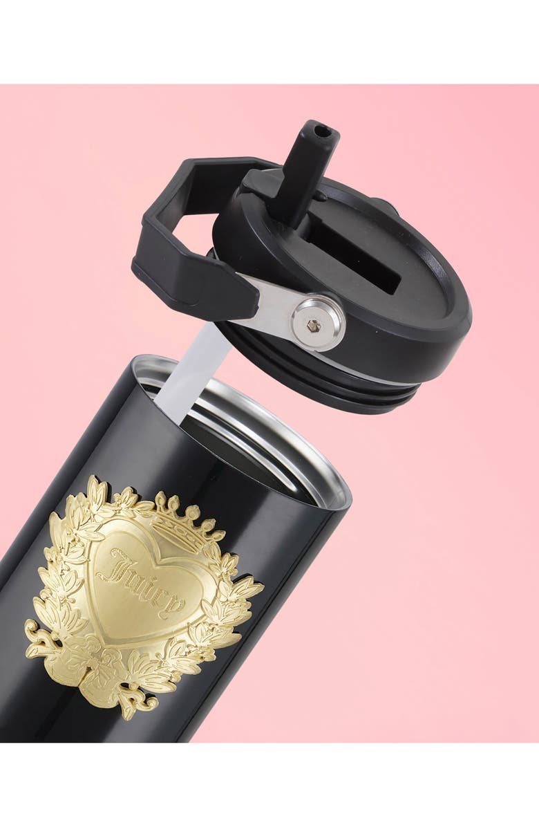 Juicy Couture Flip Flow 30-Ounce Stainless Steel Tumbler, Alternate, color, Black