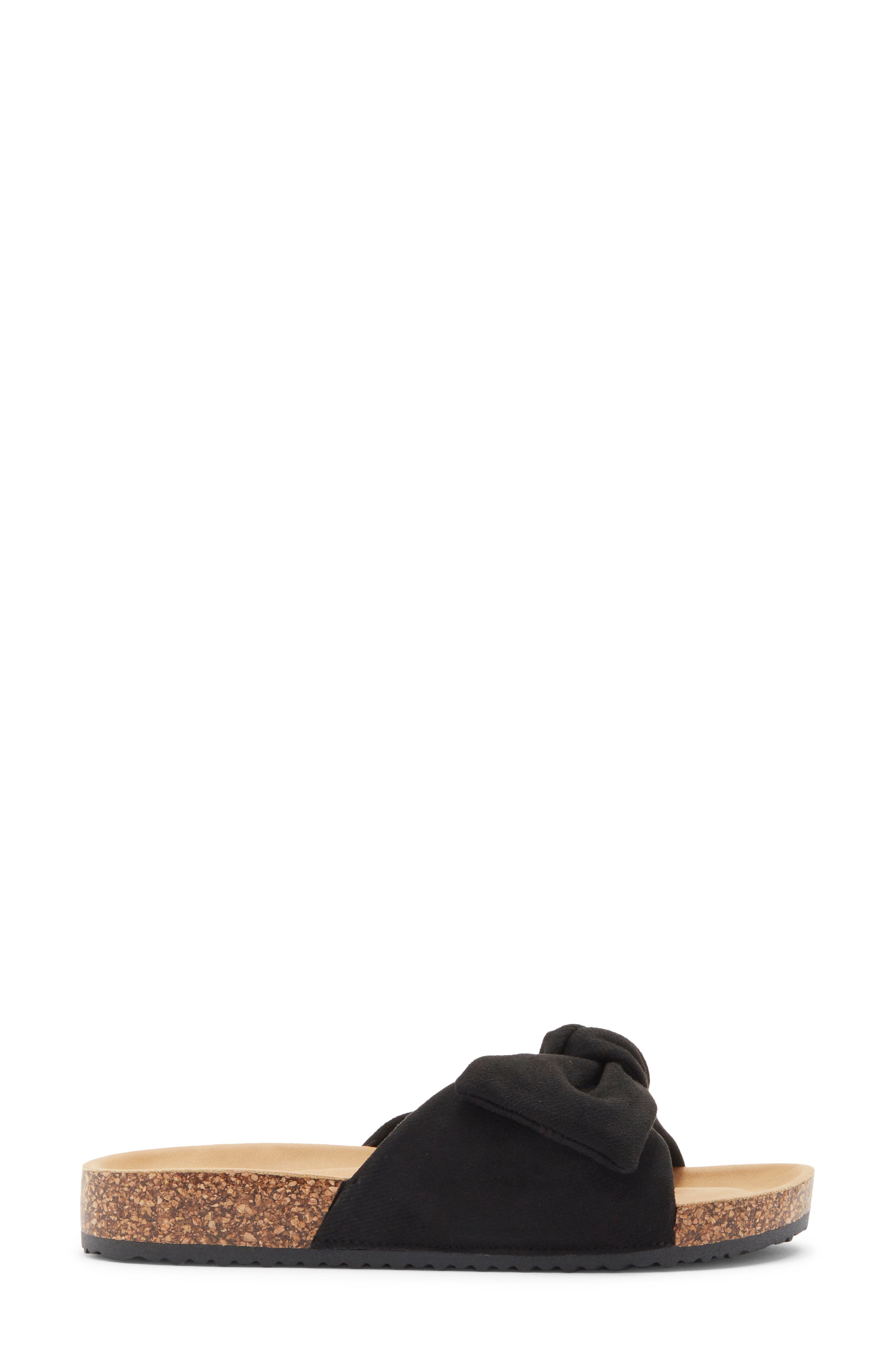 TOP MODA Cory Slide Sandal, Alternate, color, Black Denim