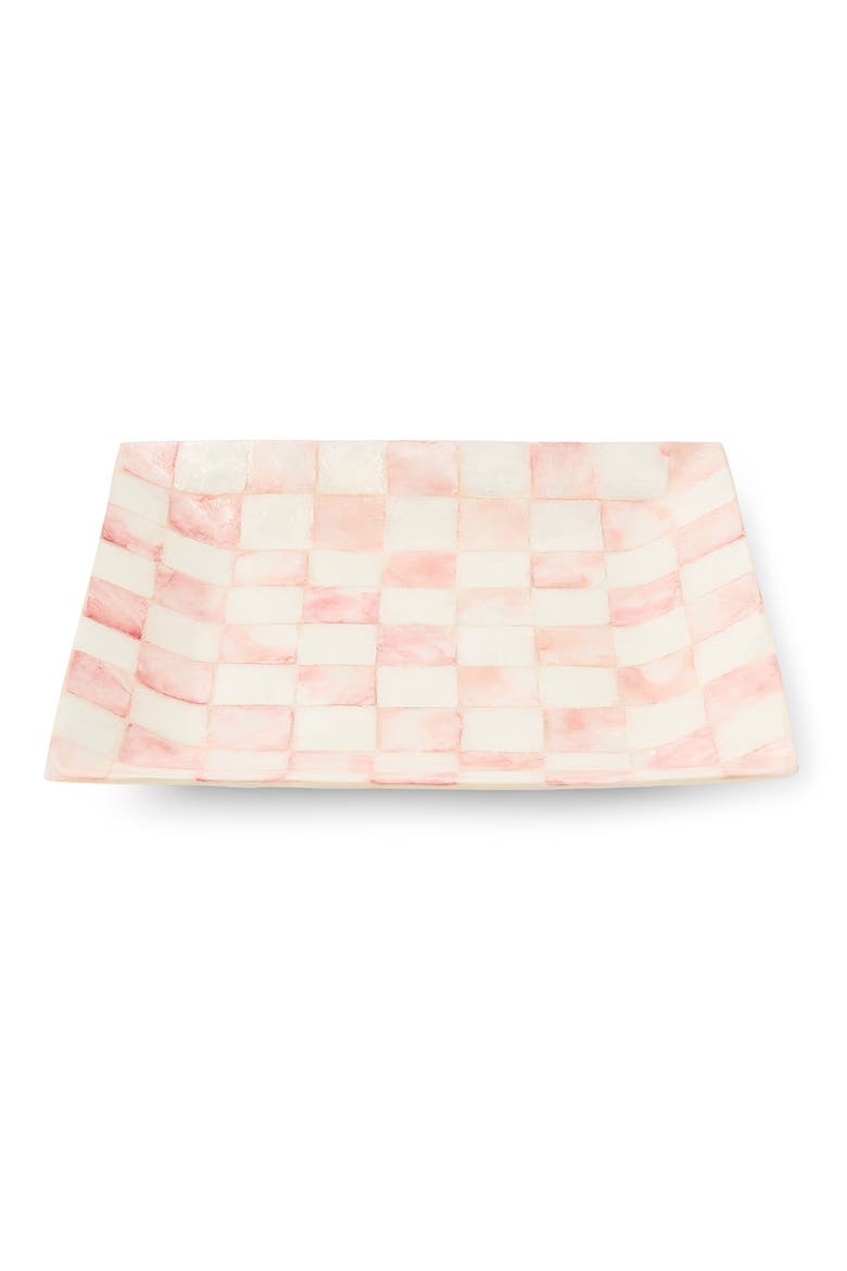 Rosy Check Capiz Catchall Tray, Alternate, color, ROSY