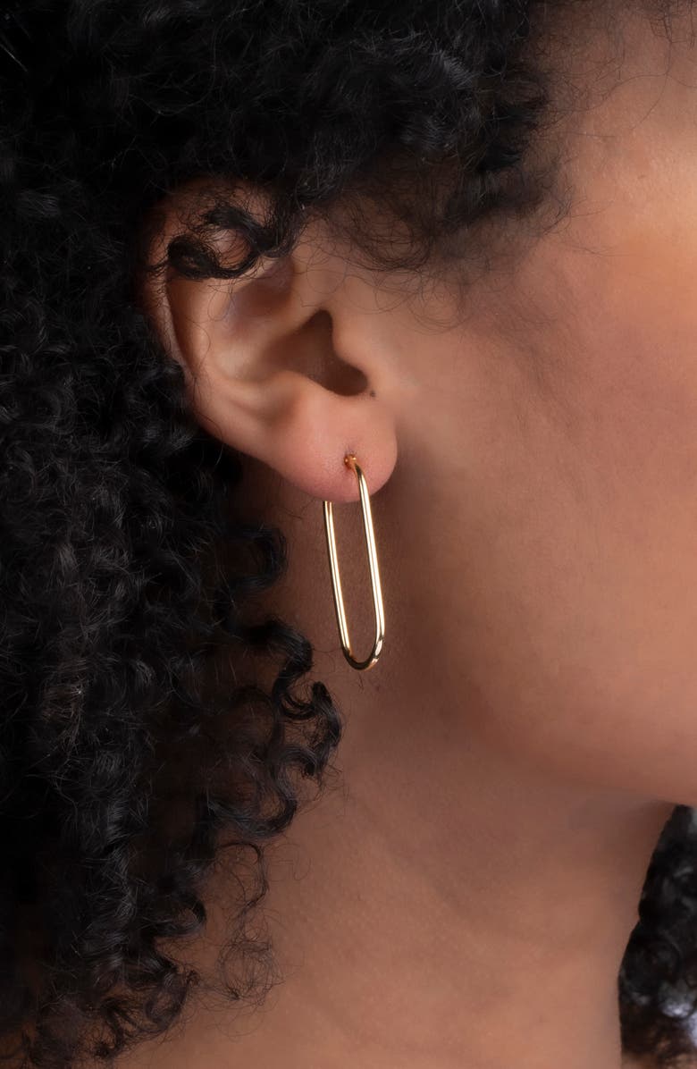 Bony Levy 14K Gold Medium Tube Hoop Earrings, Alternate, color, 