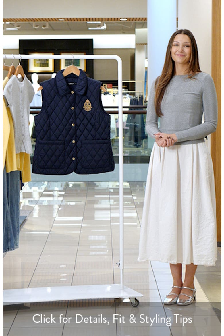 Crested Quilted Vest video