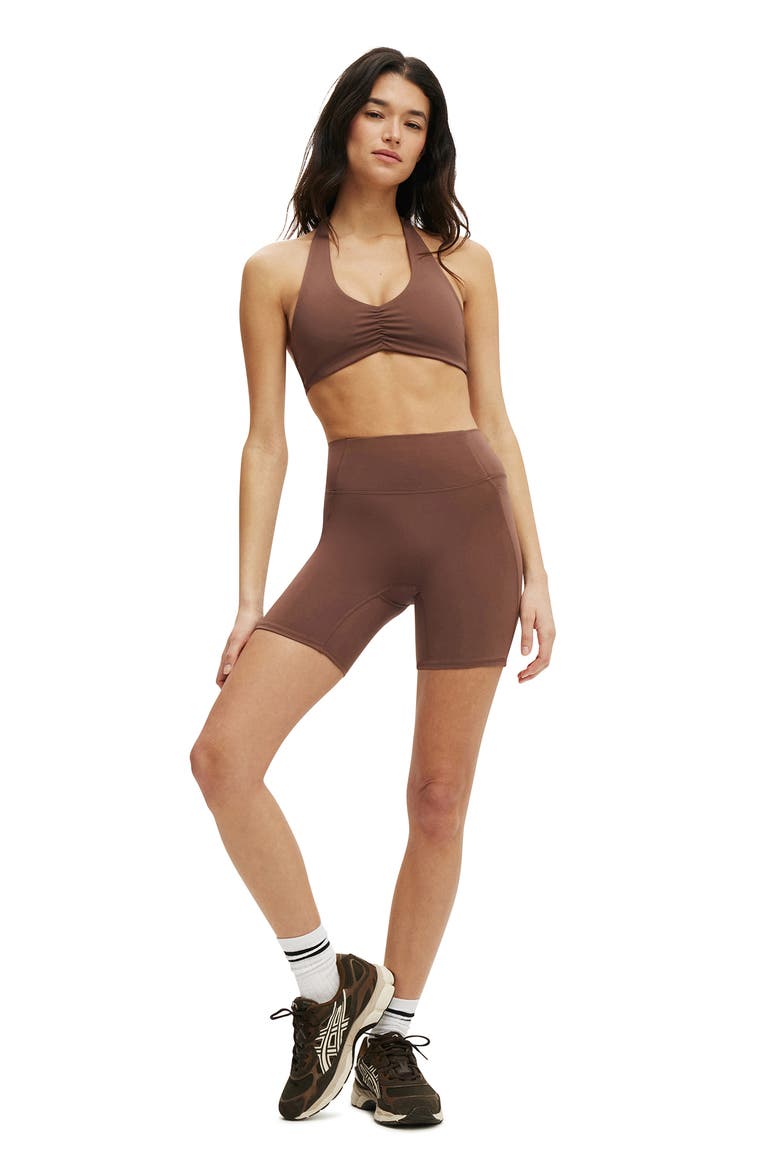 Women's Active Ultra Soft Side Pocket Bike Short, Alternate, color, Deep Taupe