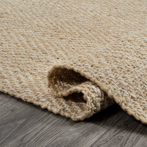 Jonathan Y Espina Hand Woven Herringbone Chunky Jute Area Rug In Ivory