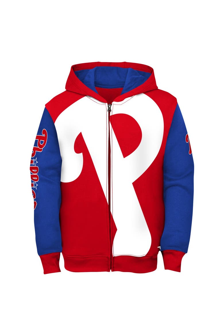 Toddler Red Philadelphia Phillies Postcard Full-Zip Hoodie, Alternate, color, Red