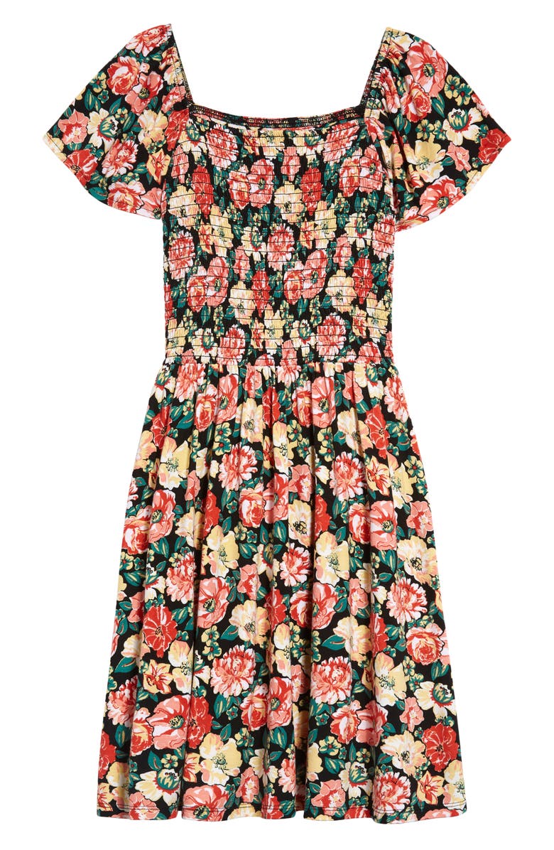 Nordstrom Kids' Sunny Smocked Knit Dress, Main, color, 