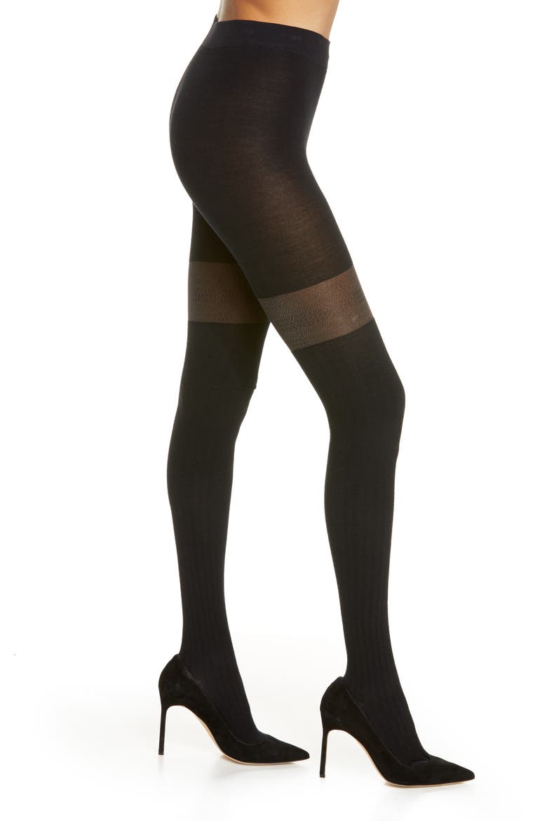Winter Luxe Tights, Main, color, GRAPHITE