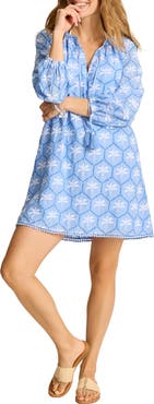 Tommy Bahama Catalina Coast Eyelet Long Sleeve Cover-Up Dress