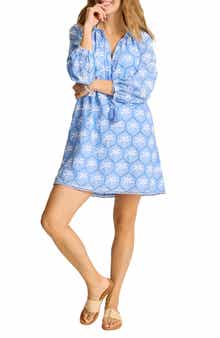 Catalina Coast Eyelet Long Sleeve Cover-Up Dress