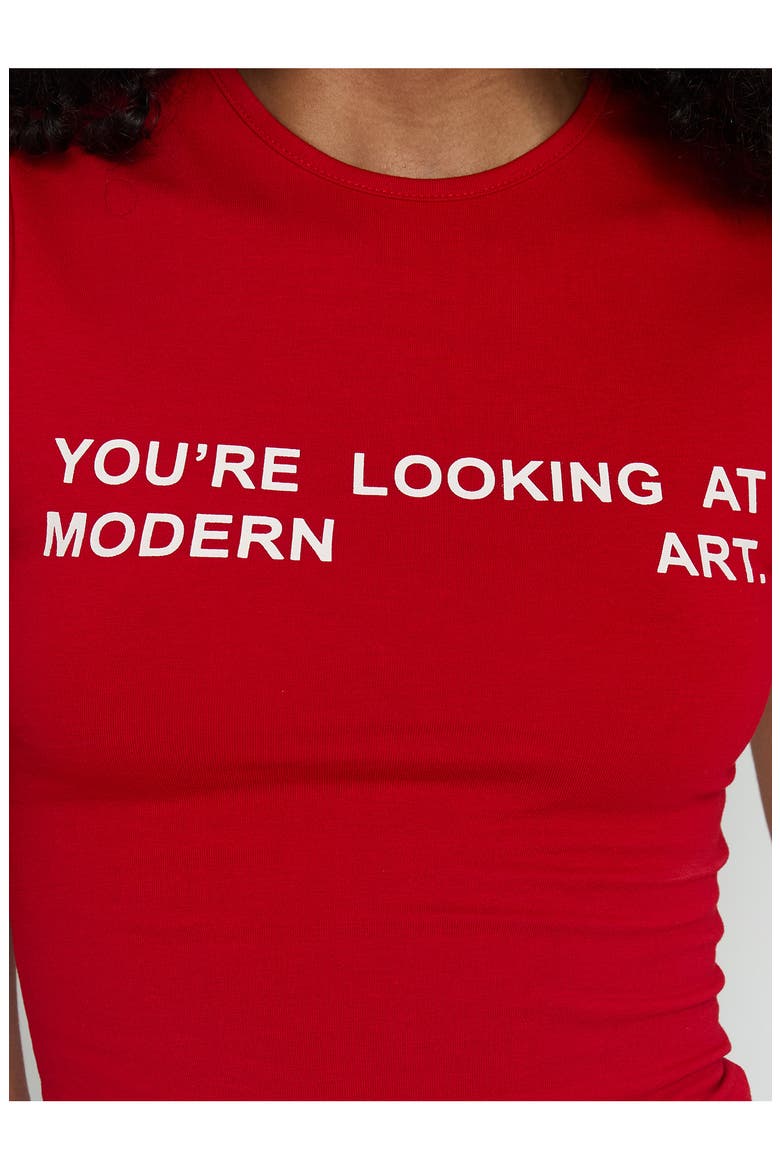 Modern Art Graphic Baby Tee, Alternate, color, RED