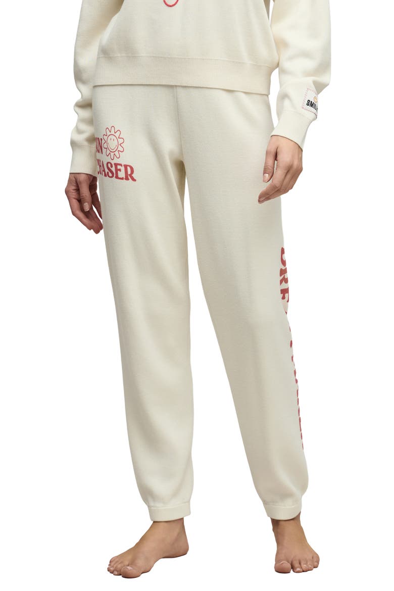 Smiley Sun Stars CozyChic Ultra Lite® Joggers, Main, color, CREAM-LIGHT POPPY RED