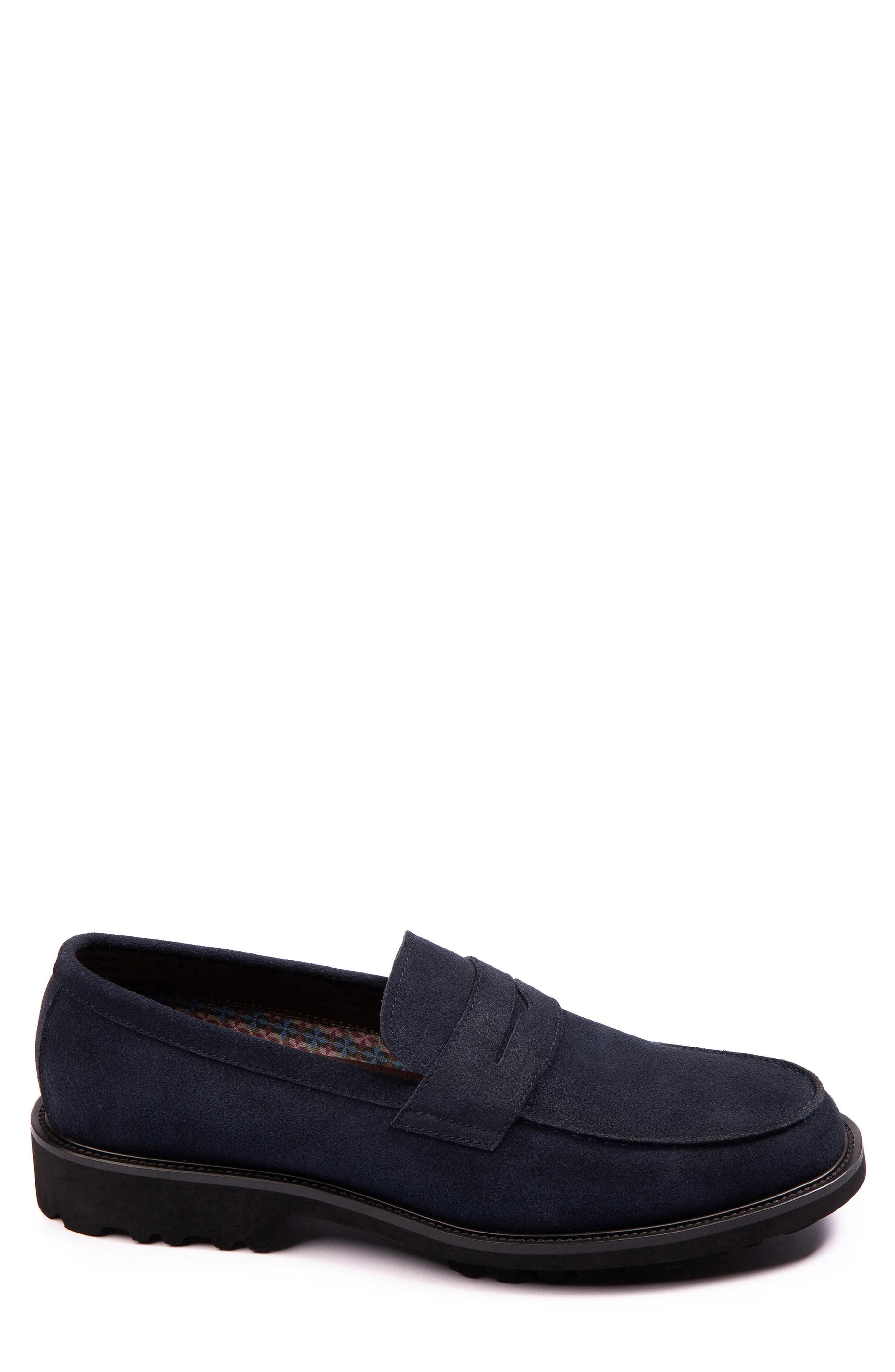 Chase Suede Penny Loafer, Alternate, color, NAVY