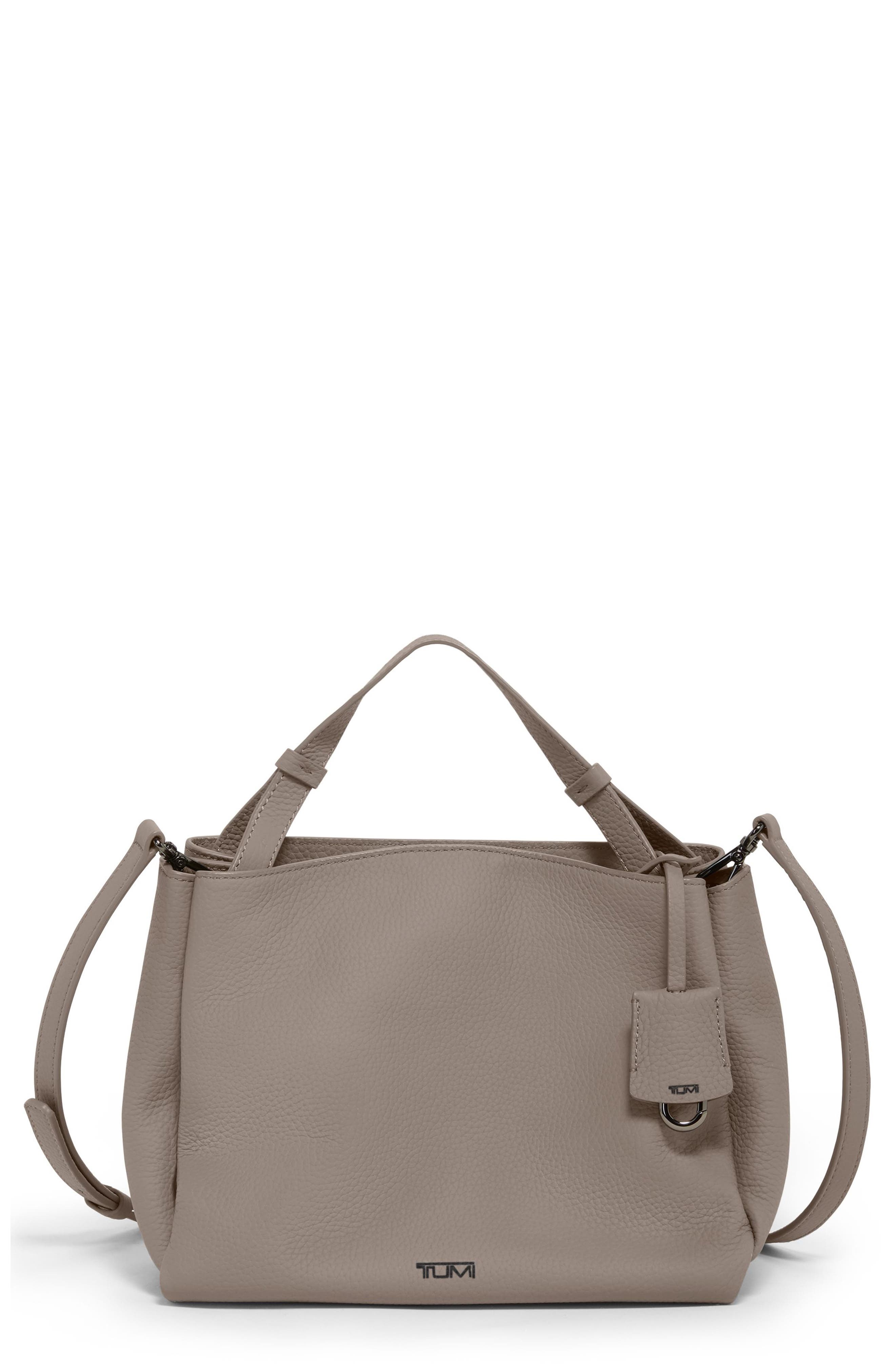 TUMI Marylea Leather Crossbody Bag, Main, color, Taupe