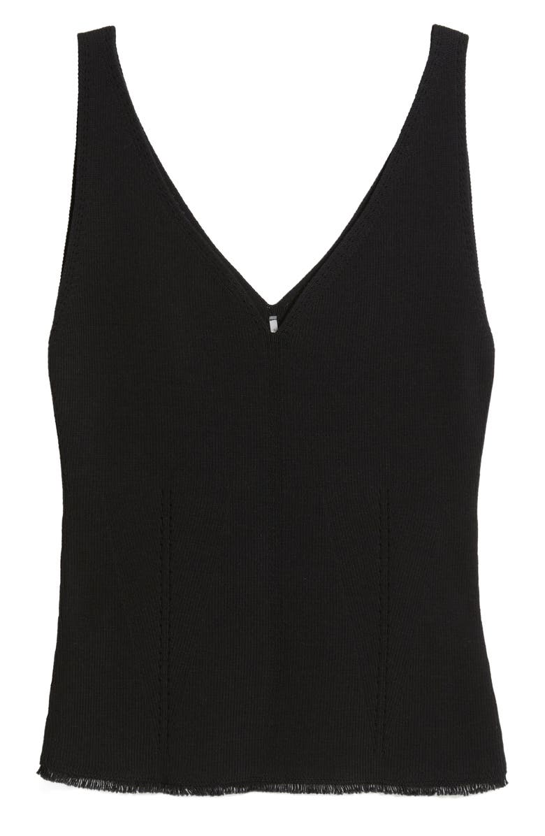 KOBI HALPERIN Finley Cotton Sweater Tank, Alternate, color, Black