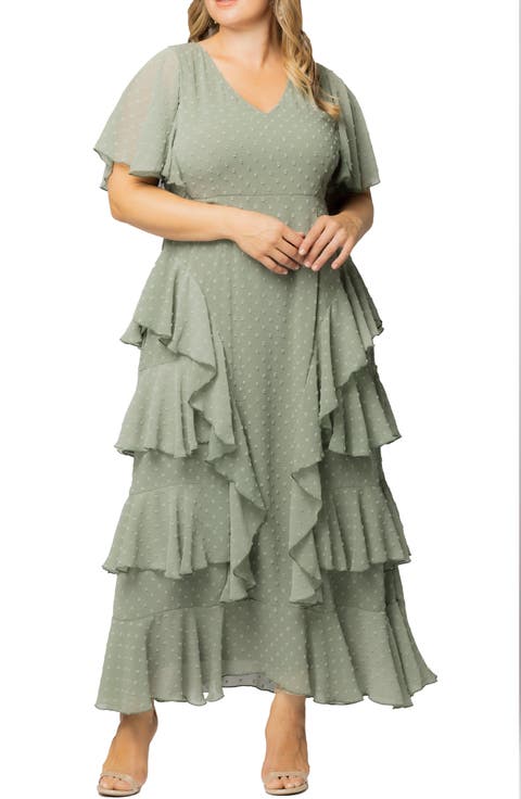 Tour de Flounce Tiered Maxi Dress (Plus Size)