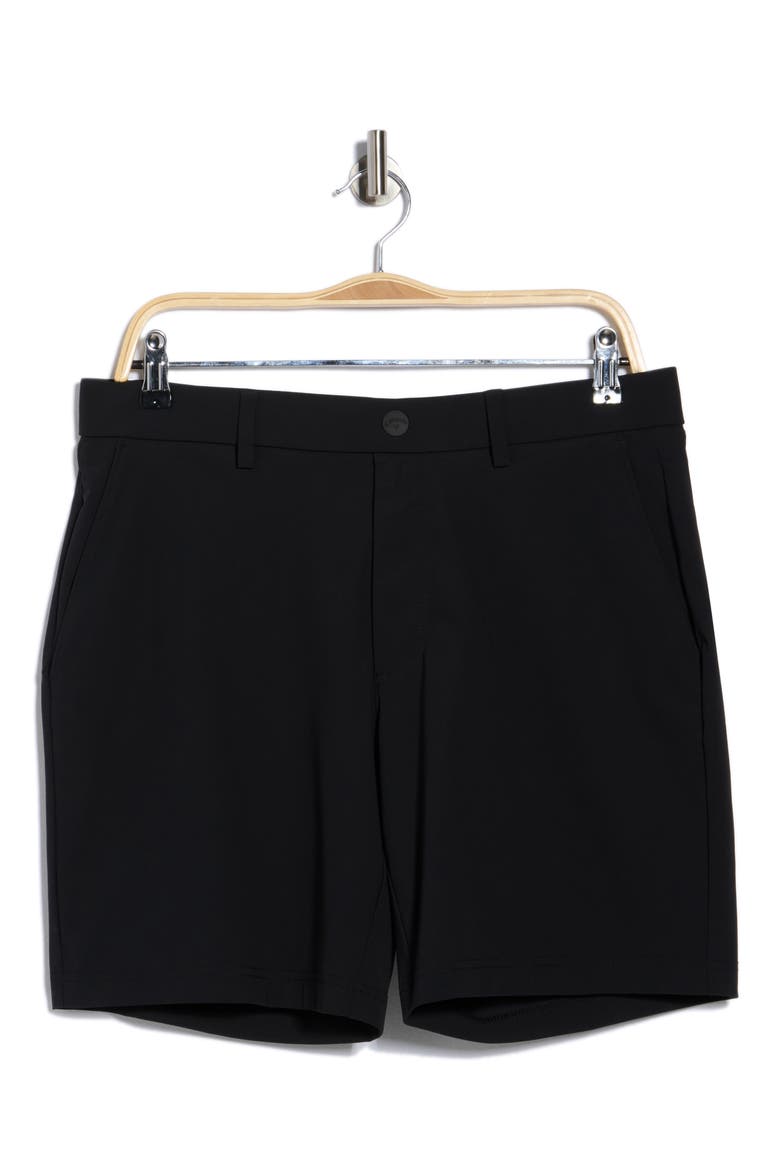 8-Inch Flat Front Golf Shorts, Alternate, color, CAVIAR