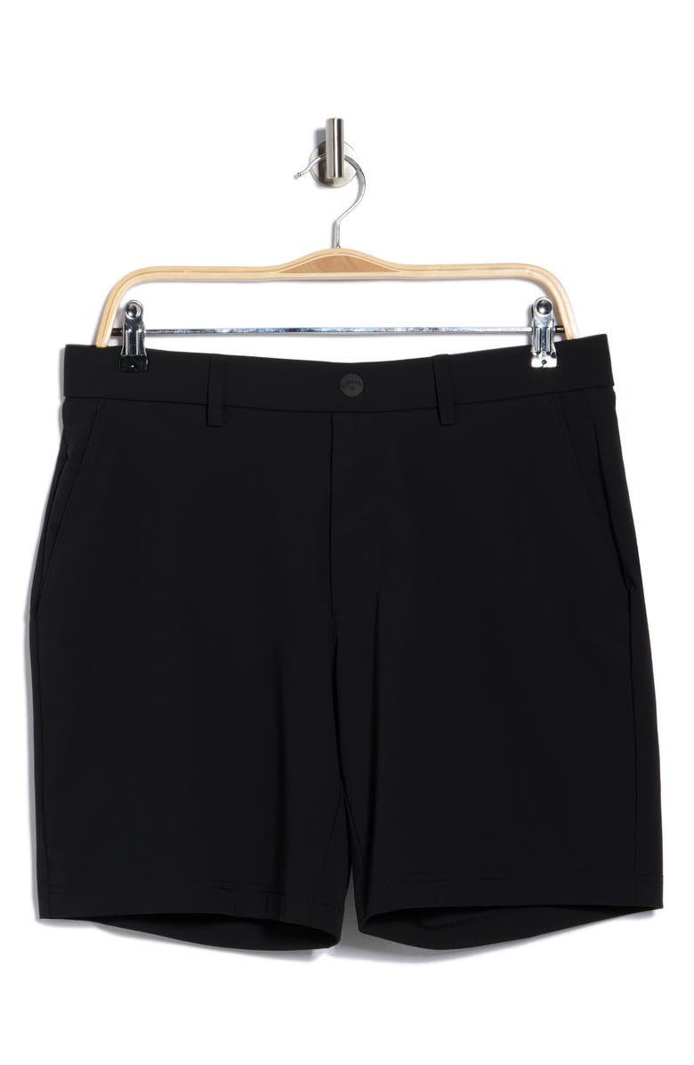 Callaway 8-Inch Flat Front Golf Shorts, Alternate, color, Caviar