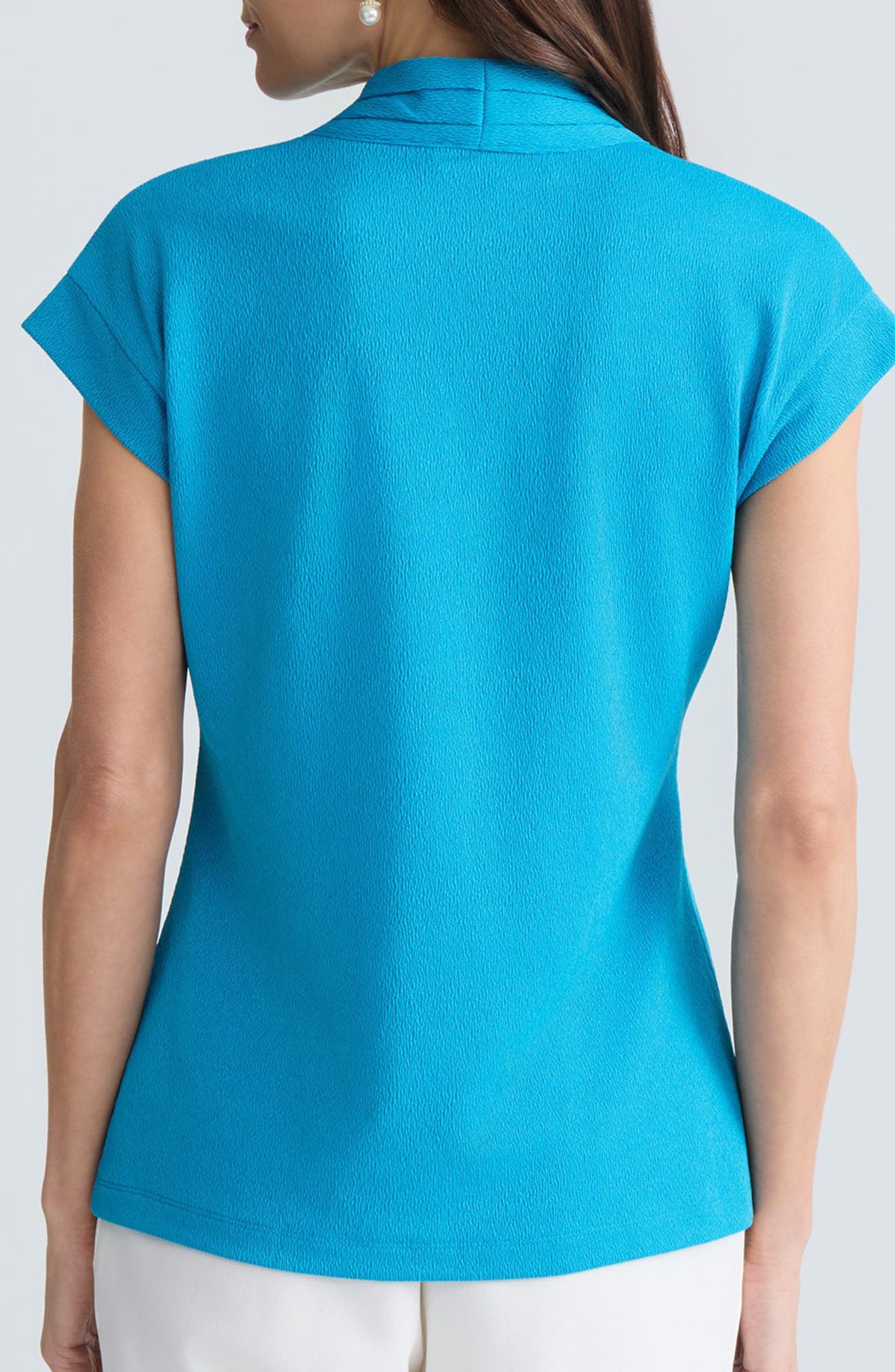 Textured Funnel Neck Knit Top - image 4
