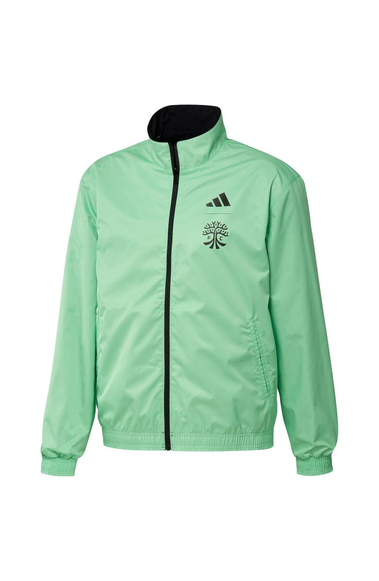 adidas Men's adidas Black/Green Austin FC 2023 On-Field Anthem Full-Zip Reversible Team Jacket, Alternate, color, Black