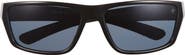 Hurley 60mm Polarized Wraparound Sunglasses