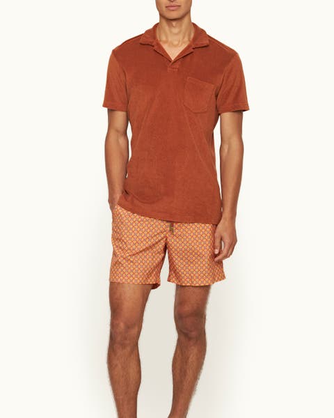 Terry Towelling Tailored Fit Towelling Polo Shirt