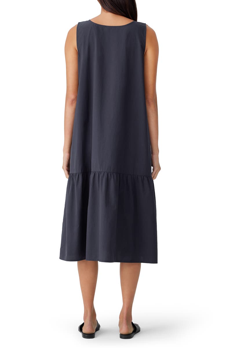 Eileen Fisher Tiered Organic Cotton Midi Dress, Alternate, color, 