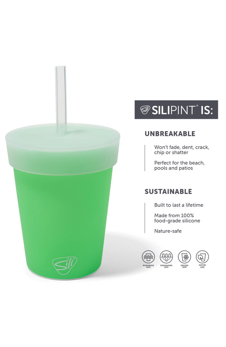 Silipint Kids Straw Tumblers 8oz 4 Pack, Alternate, color, 