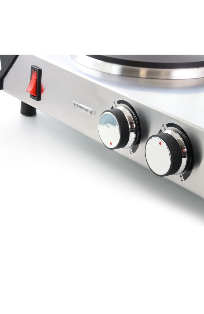 Better Chef Portable Stainless Steel Solid Element Double Electric Burner, Alternate, color, 