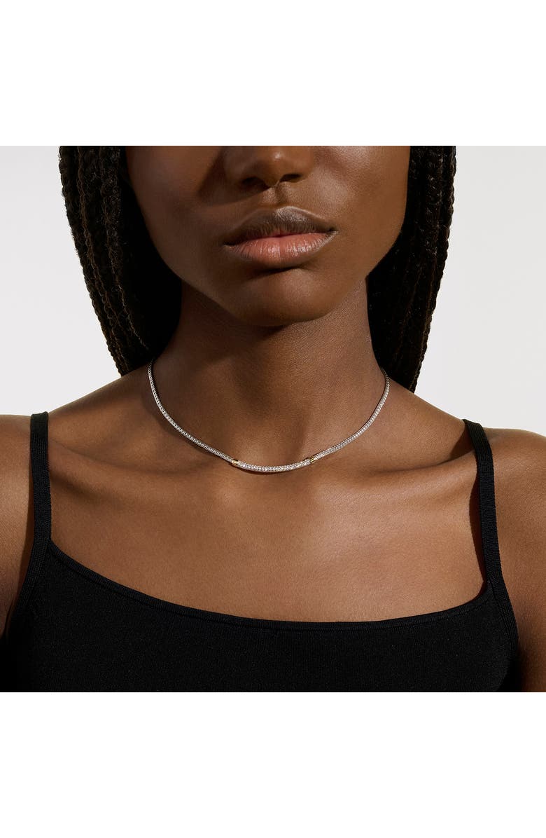 John Hardy JH Essentials Pavé Necklace, 2.5mm, Alternate, color, Silver