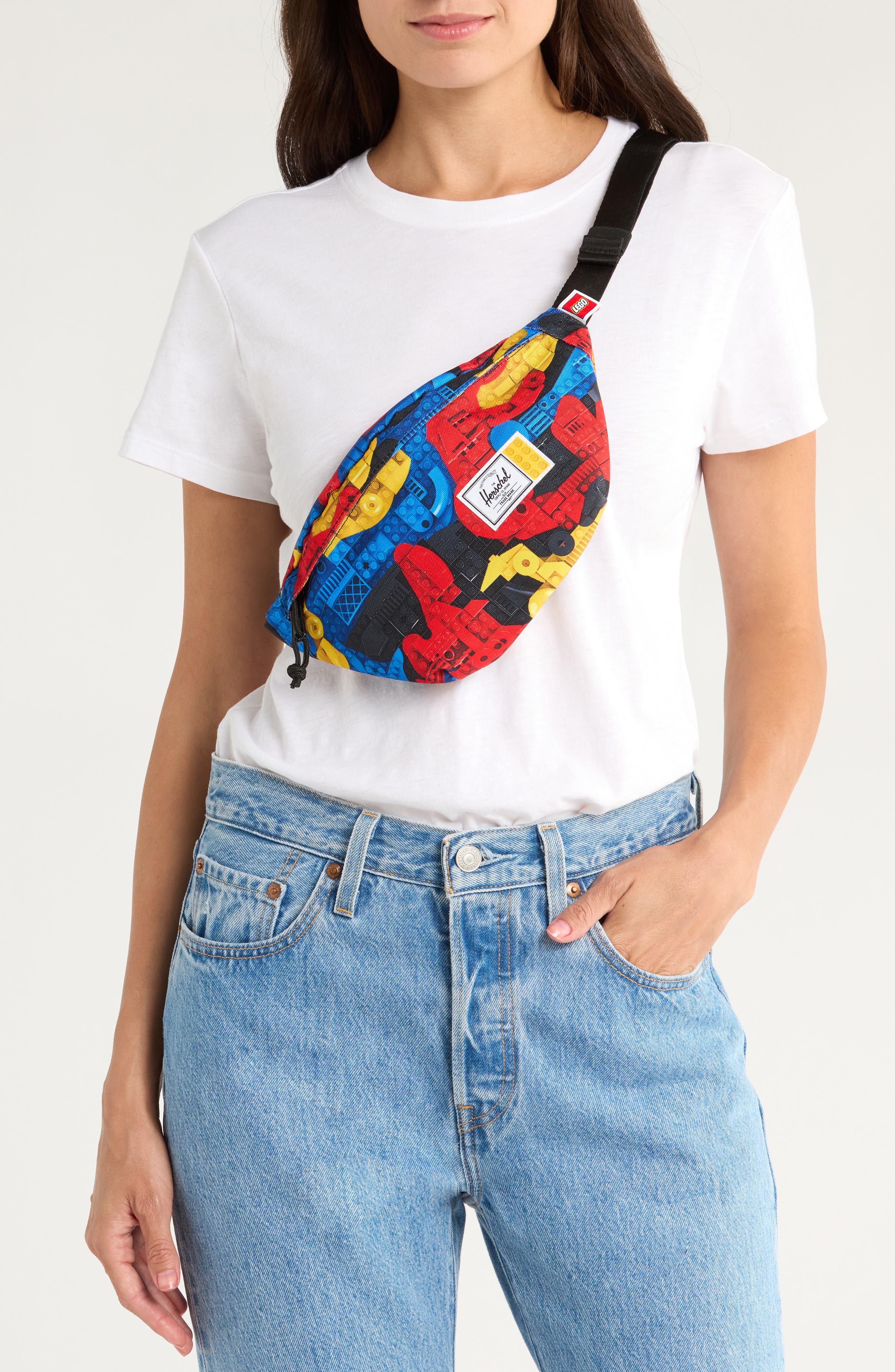 Herschel Supply Co. x LEGO<sup>®</sup> Classic Hip Pack Belt Bag, Alternate, color, Abstract Bricks