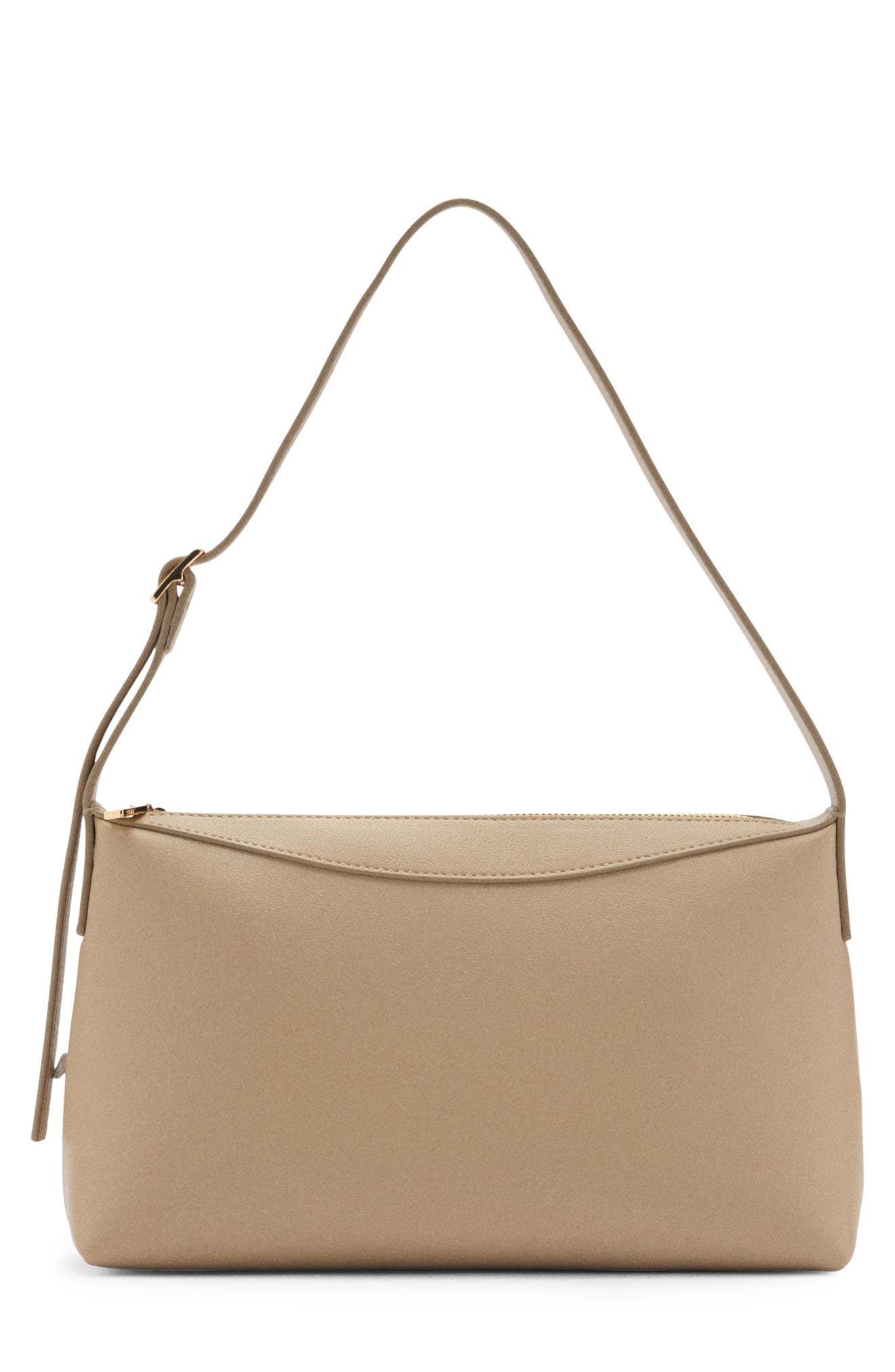 MANGO Faux Leather Shoulder Bag, Main, color, 