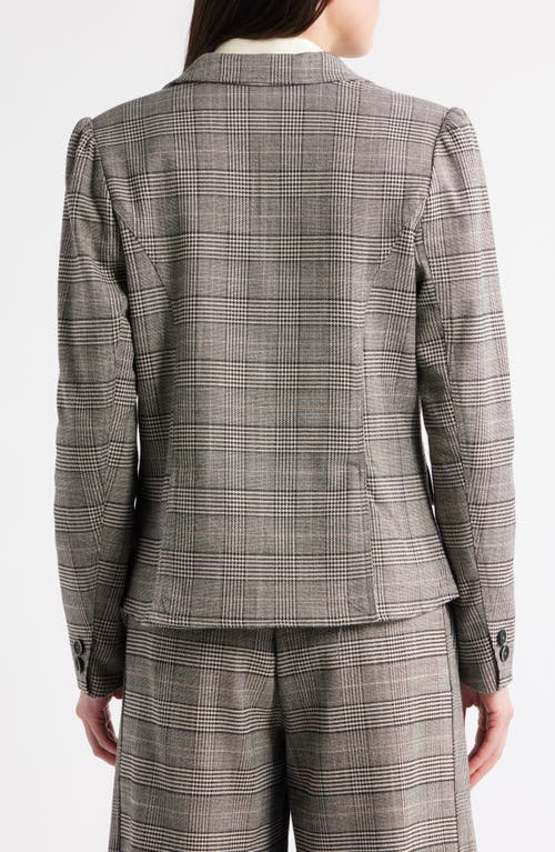 Wit & Wisdom Glen Plaid Puff Shoulder Blazer