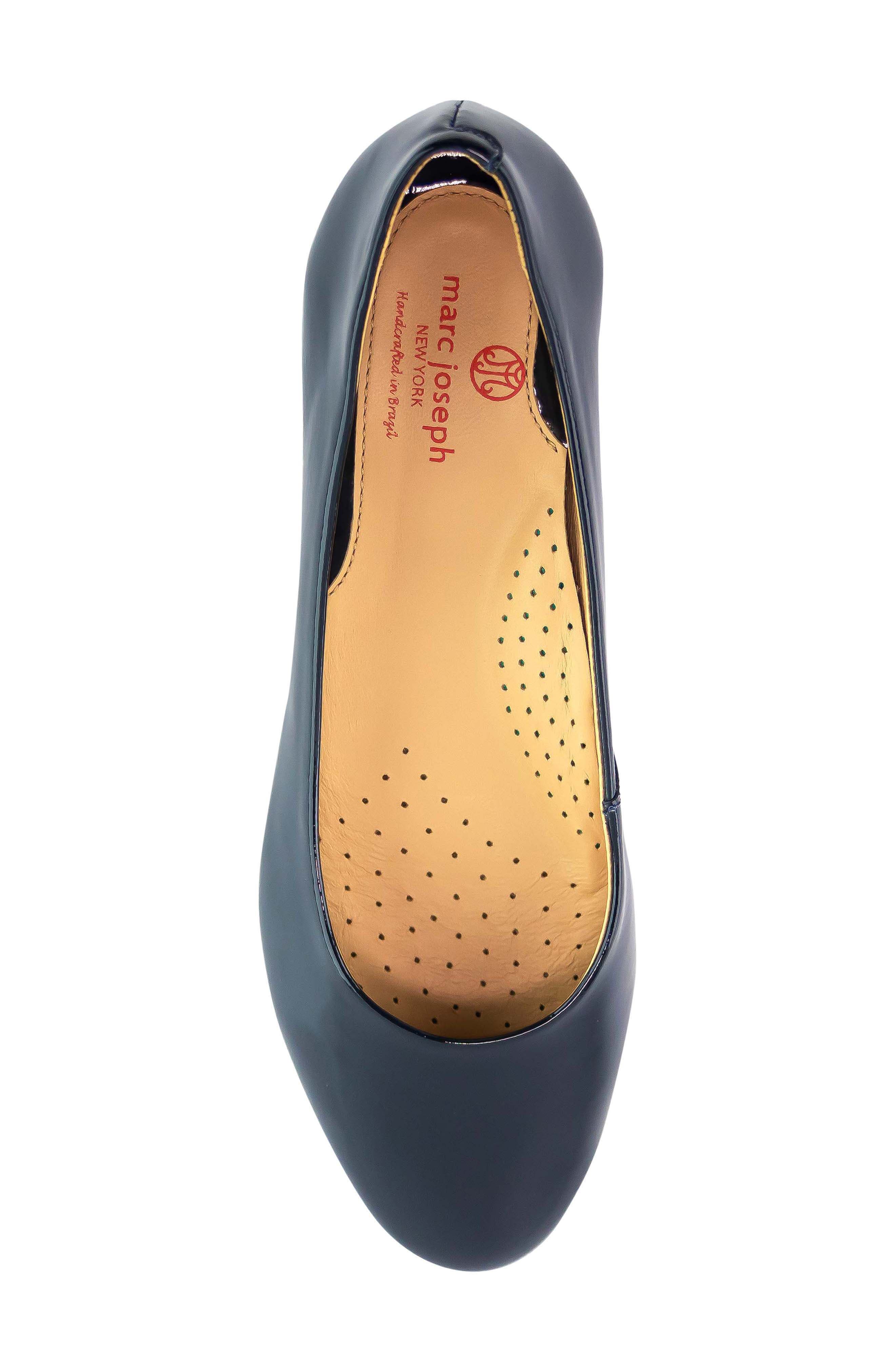Madison Leather Flat, Alternate, color, NAVY SOFT PATENT