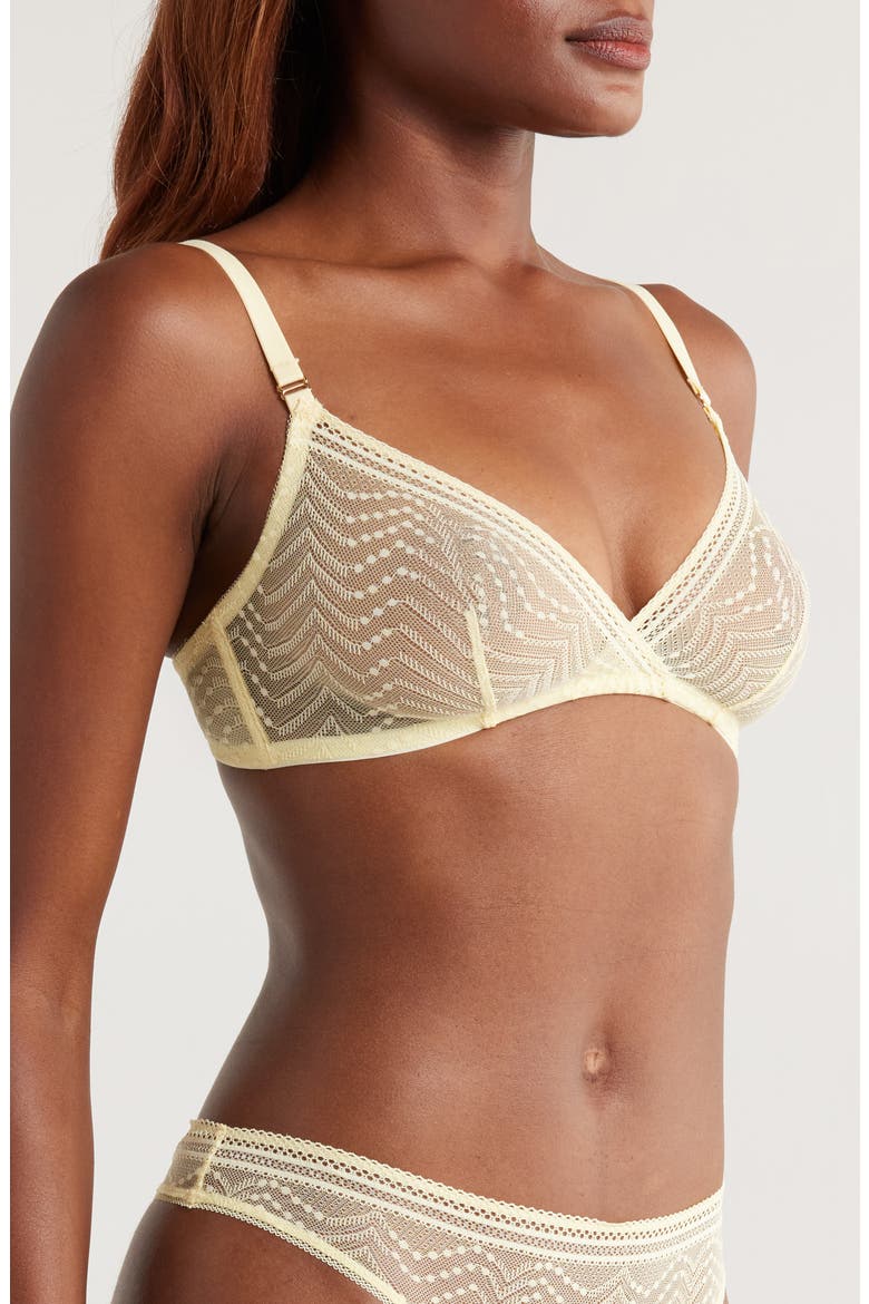 Eclatante Soleil Lace Bralette, Alternate, color, YELLOW