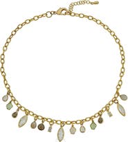 Loni Paul Jewelry Single Strand Gemstone Charm Necklace