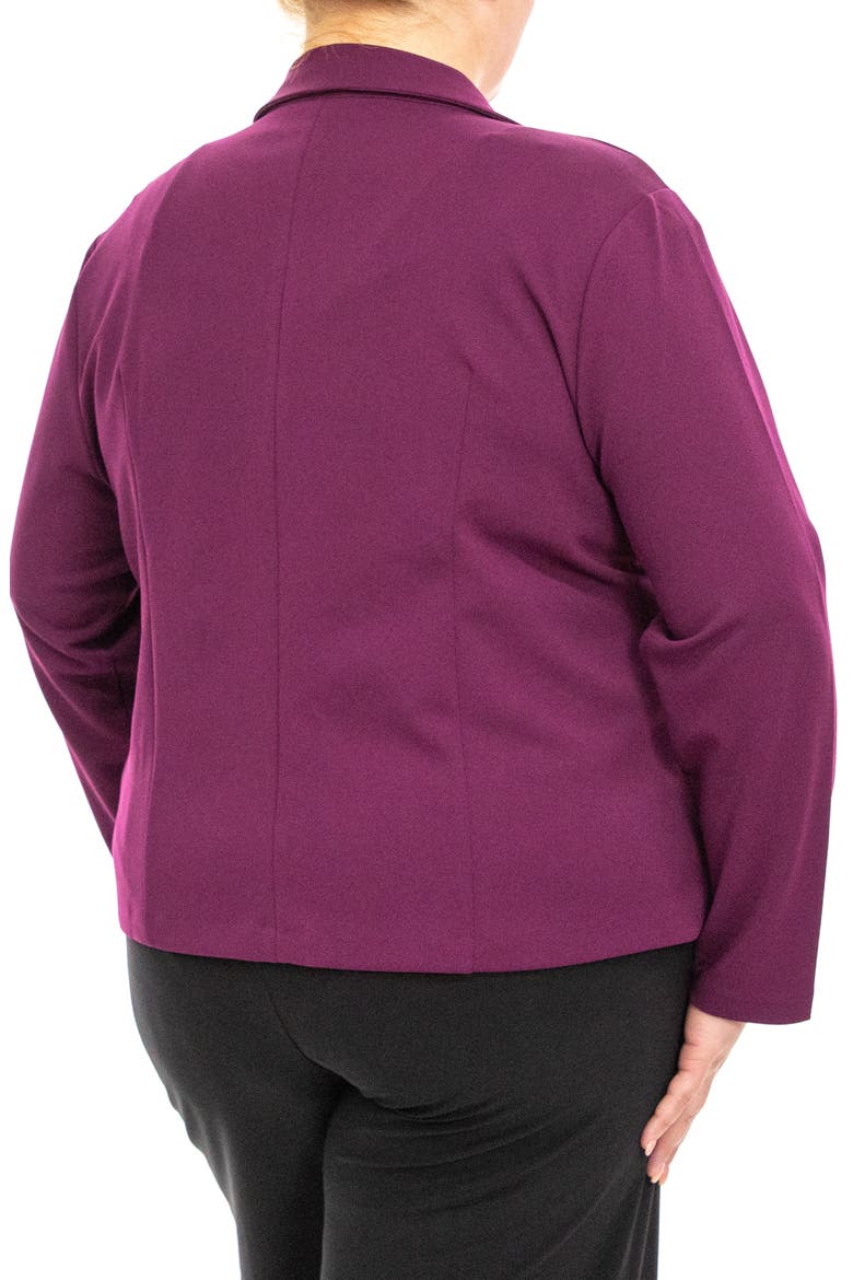 One Button Notch Lapel Crop Blazer, Alternate, color, CRISP BERRY