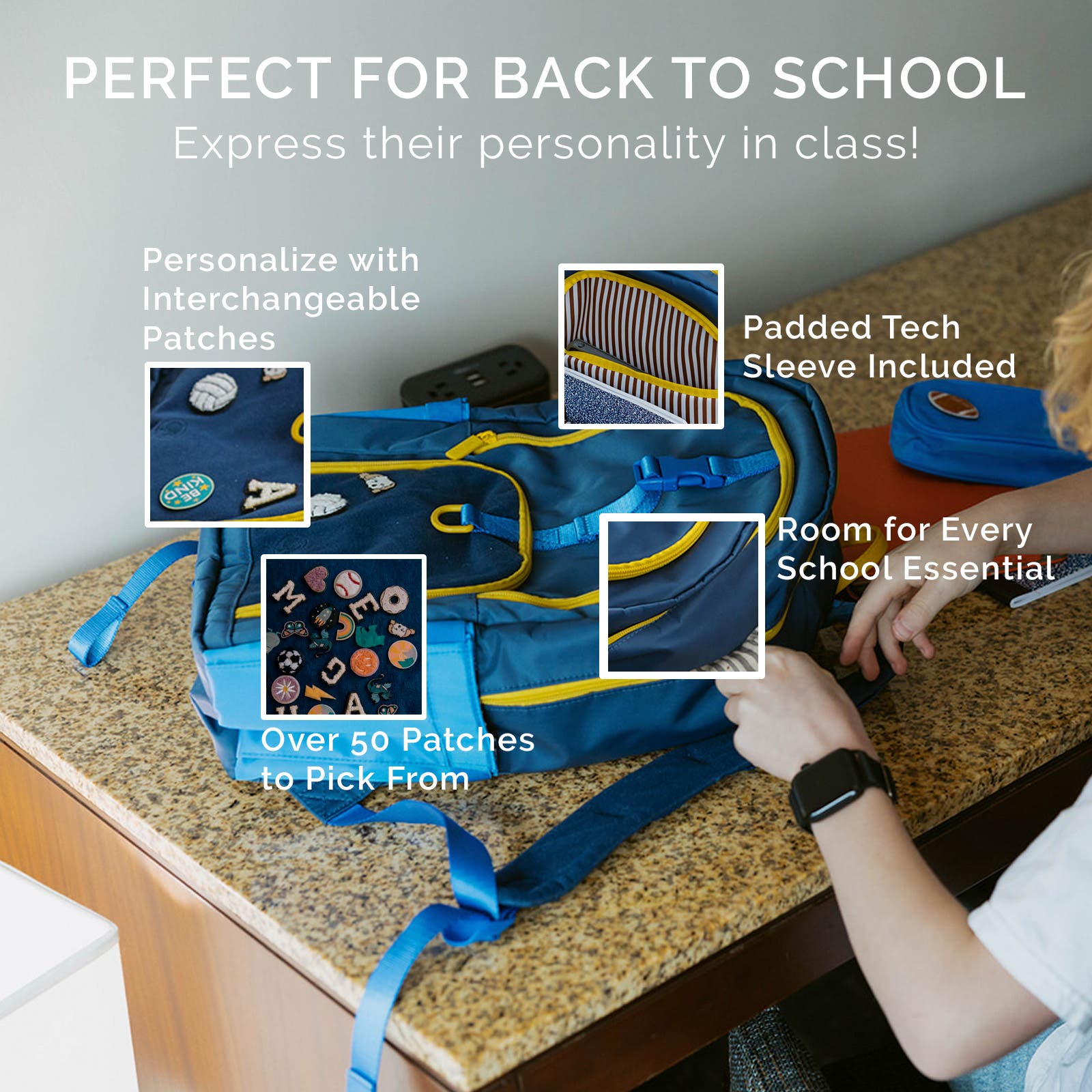Venture Backpack, Alternate, color, Navy