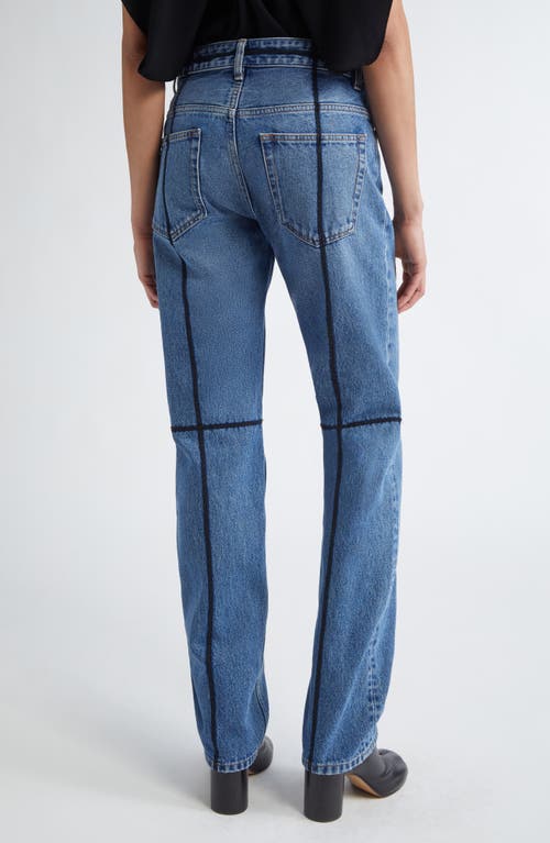 Mm6 Maison Margiela Cotton Jeans With Black Straps In Blue