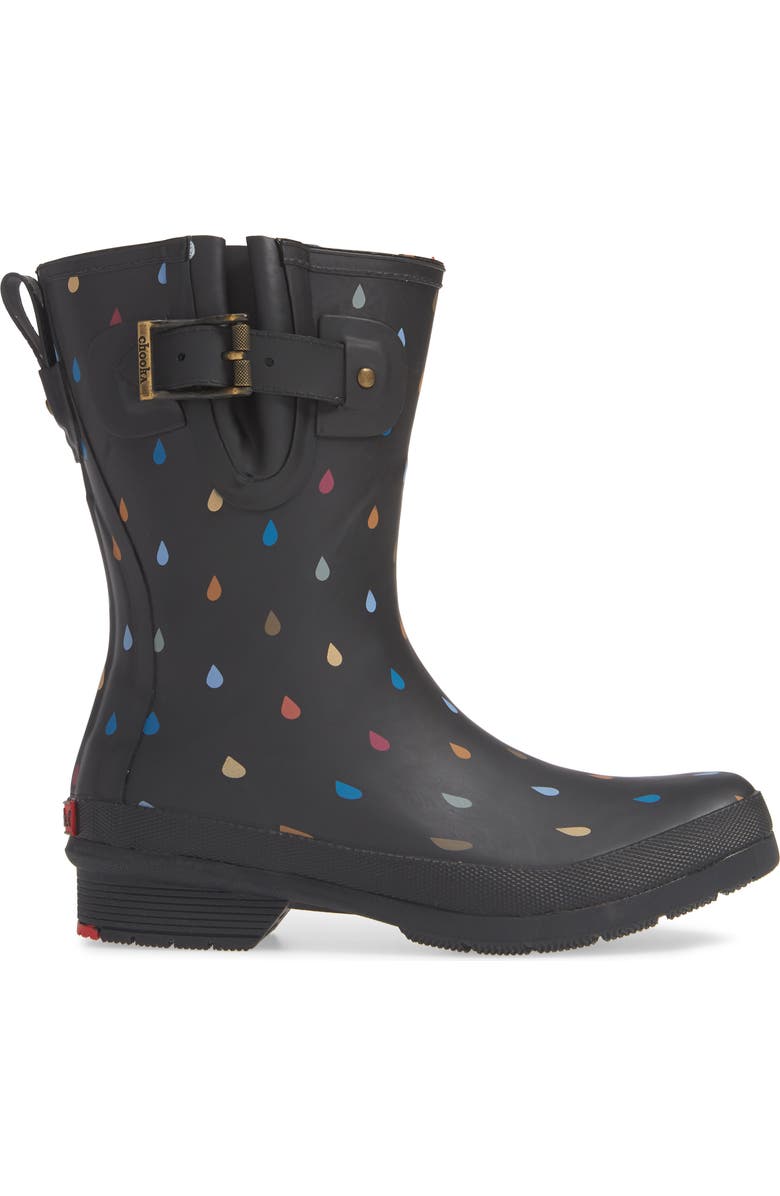 Chooka Dot Waterproof Rain Bootie, Alternate, color,