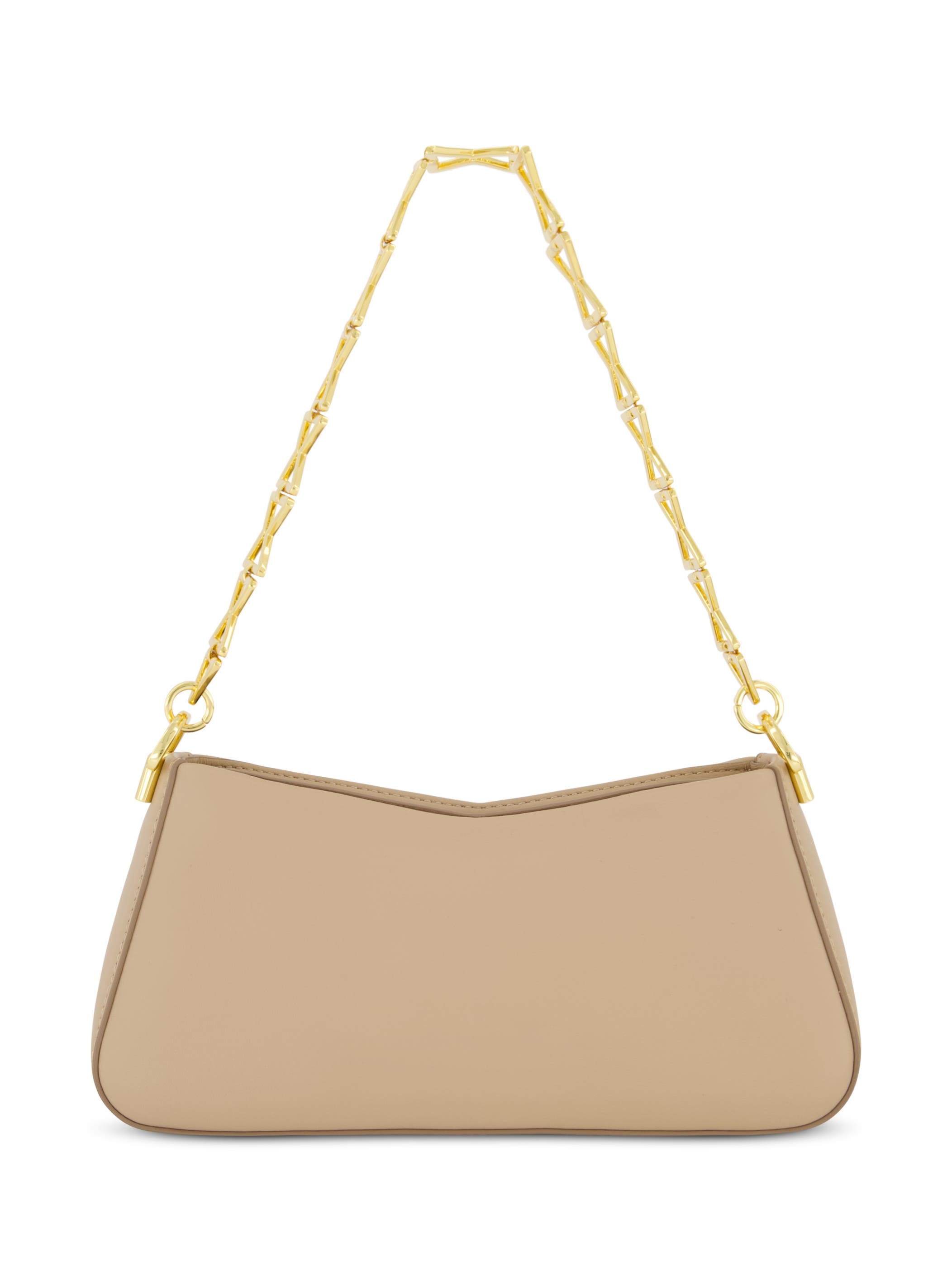 Nappa Leather Gold Strap Shoulder Bag, Alternate, color, Taupe