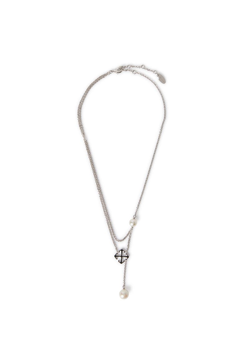 Women's Arrow Pearl  Necklace, Main, color, Silver