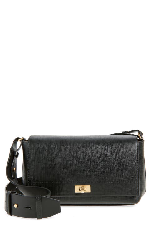 Mortimer Eyelet Strap Leather Crossbody Bag