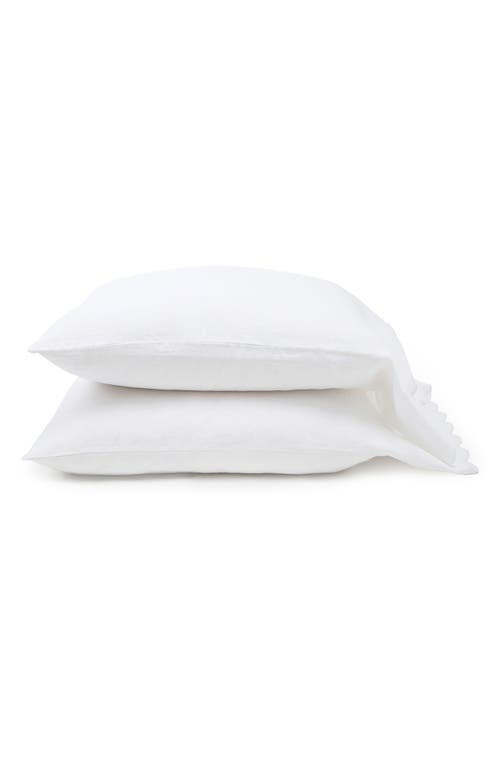 Pom Pom at Home Kelly Set of 2 Linen Pillowcases in White 