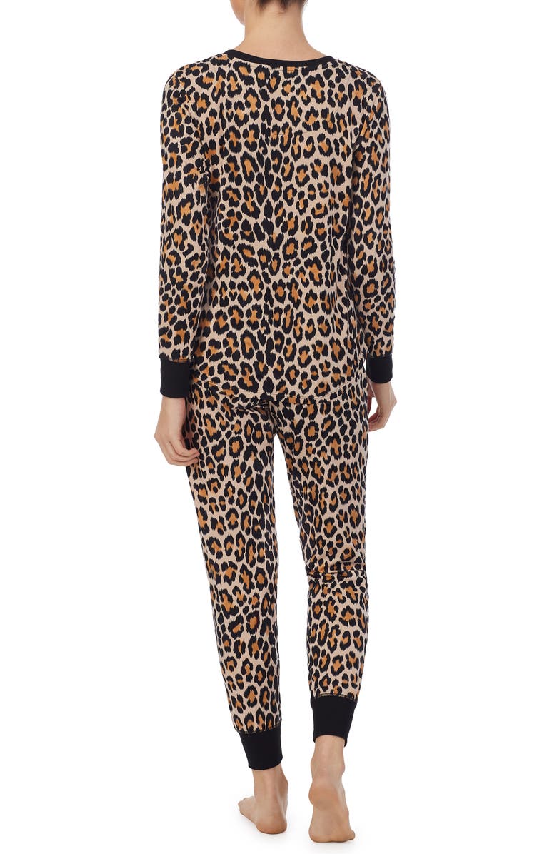 Kate Spade New York print henley long pajamas, Alternate, color,