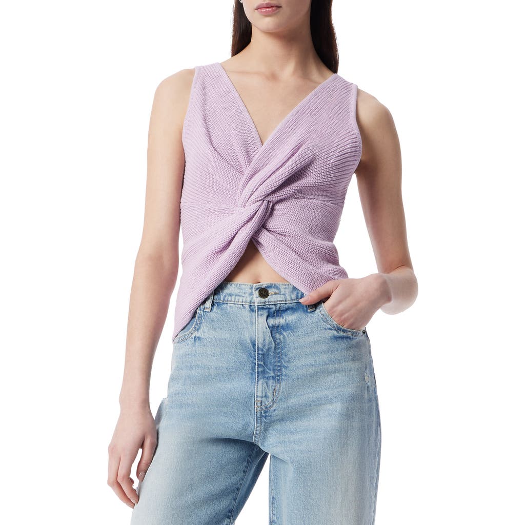 Robert Rodriguez Joyce Twist Front Knit Tank In Purple