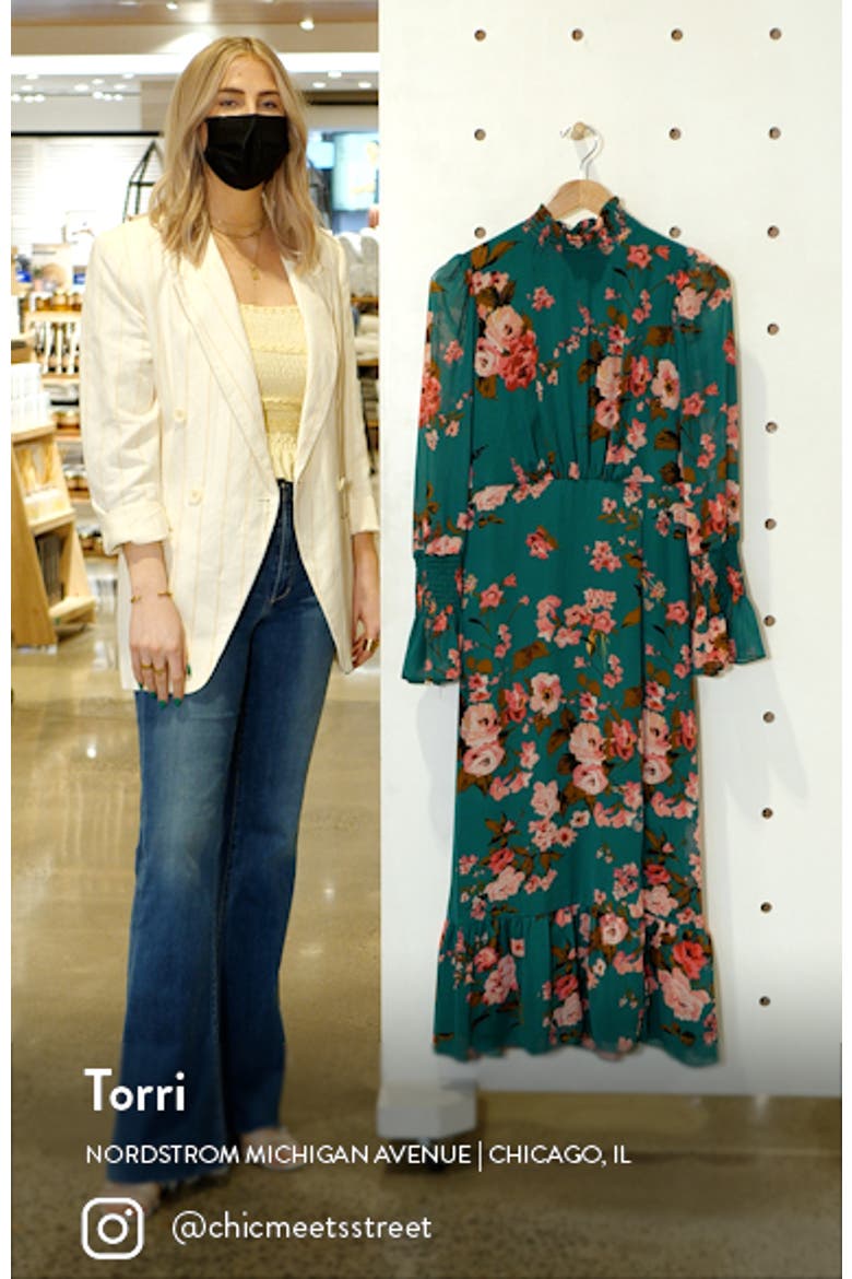 Floral Ruffle Long Sleeve Dress video
