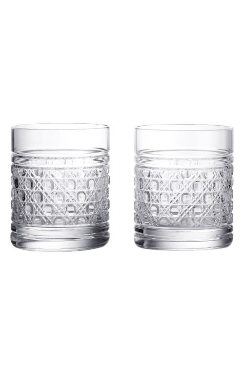Waterford Opulence Set Of 2 Lead Crystal Tumbler Glasses In Transparent