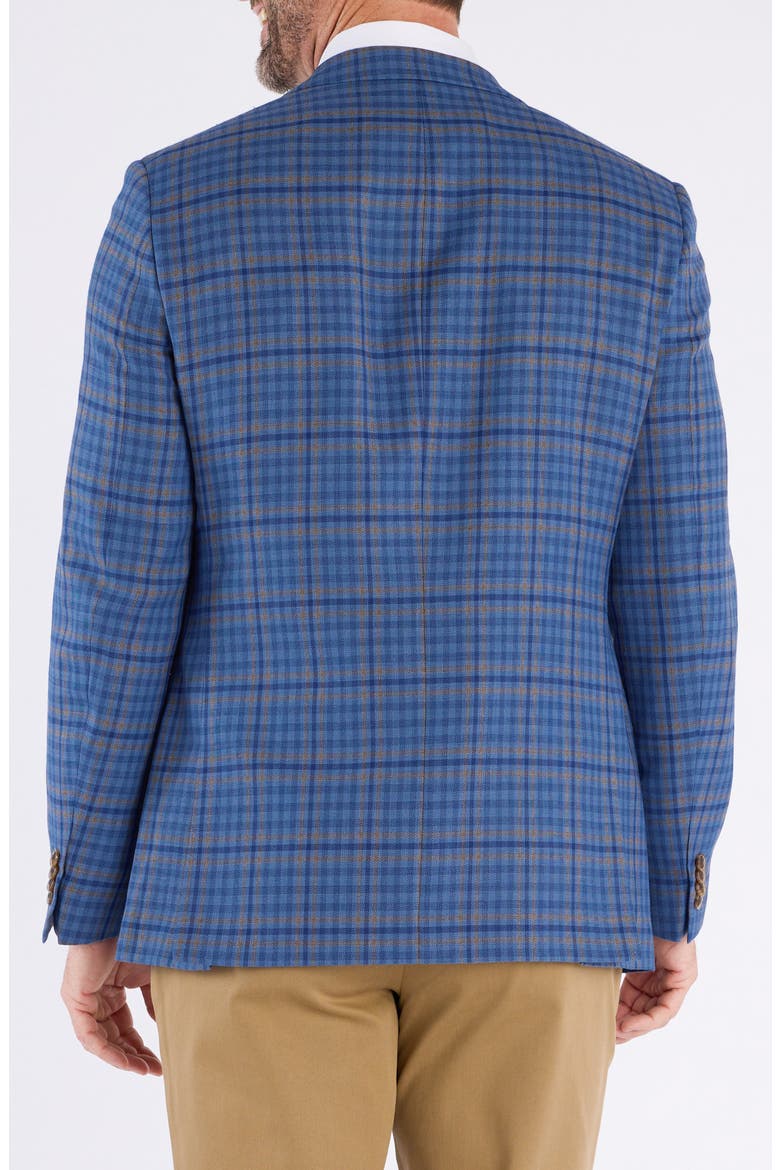 Check Wool Blend Sport Coat, Alternate, color, BLUE