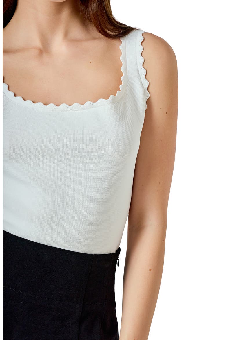 Scallop Knit Tank, Alternate, color, IVORY
