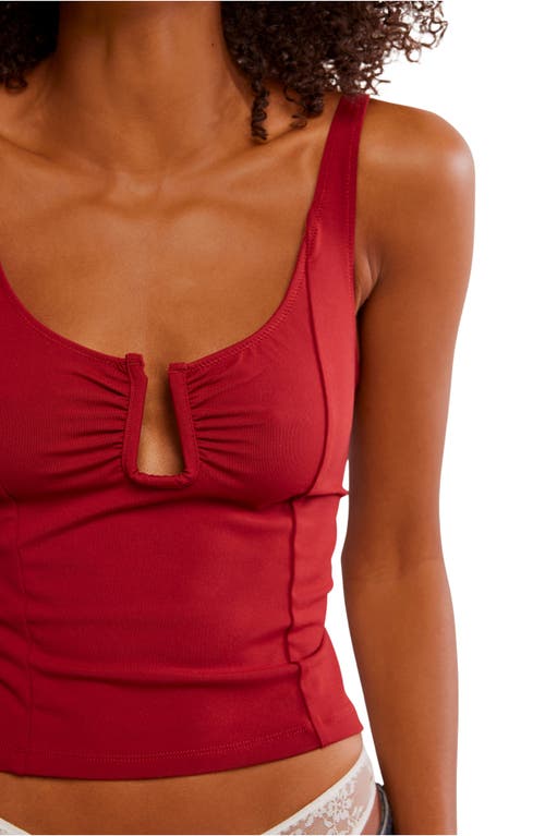 Free People Ahead Of The Curve Camisole In Burgundy