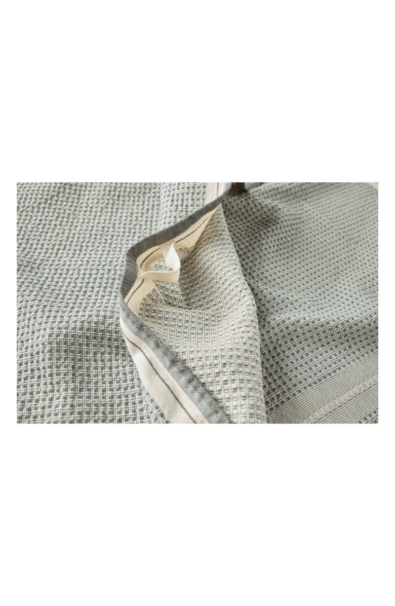 Coyuchi Bay Set of 2 Organic Cotton Hand Towels, Alternate, color, Gulf W/ Undyed